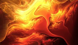 Preview wallpaper fire, paint, orange, yellow