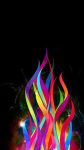 Preview wallpaper fire, simulation, multi-colored, bright