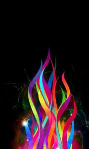 Preview wallpaper fire, simulation, multi-colored, bright