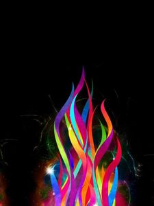 Preview wallpaper fire, simulation, multi-colored, bright