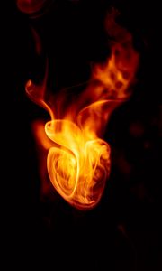 Preview wallpaper fire, smoke, glow, dark