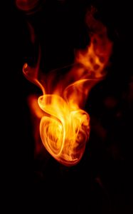 Preview wallpaper fire, smoke, glow, dark