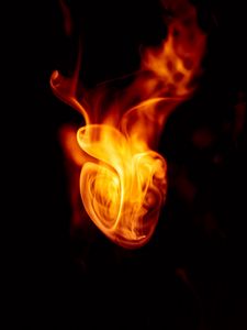 Preview wallpaper fire, smoke, glow, dark
