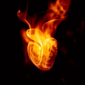 Preview wallpaper fire, smoke, glow, dark