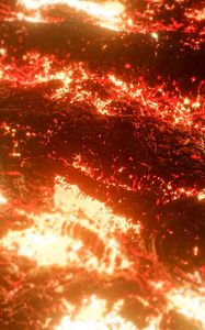 Preview wallpaper fire, sparks, coal, charred