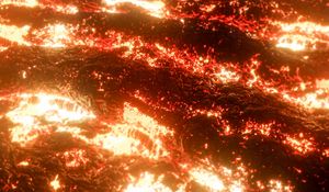 Preview wallpaper fire, sparks, coal, charred