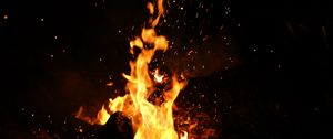 Preview wallpaper fire, sparks, flame, bonfire