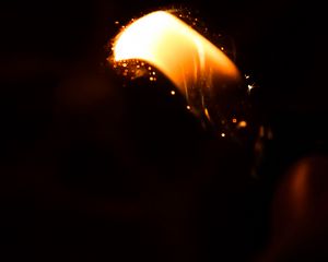 Preview wallpaper fire, sparks, light, darkness, dark