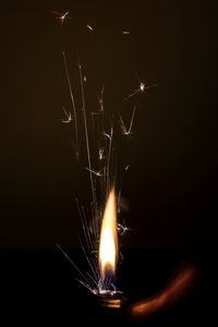 Preview wallpaper fire, sparks, lighter, darkness