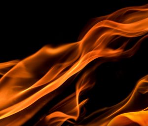 Preview wallpaper fire, wavy, abstraction