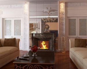 Preview wallpaper fireplace, bathroom, sofa, comfort, style