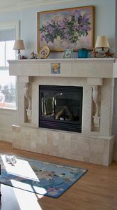 Preview wallpaper fireplace, children, glass