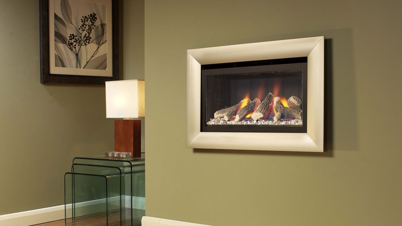 Wallpaper fireplace, creative, design, picture, frame