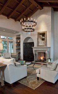 Preview wallpaper fireplace design, interior design, style, room, house-castle