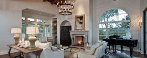 Preview wallpaper fireplace design, interior design, style, room, house-castle