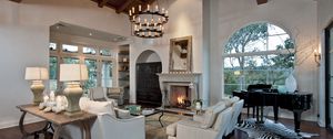 Preview wallpaper fireplace design, interior design, style, room, house-castle