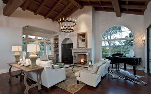 Preview wallpaper fireplace design, interior design, style, room, house-castle