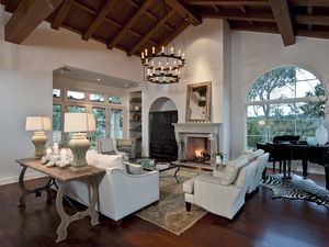 Preview wallpaper fireplace design, interior design, style, room, house-castle