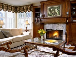 Preview wallpaper fireplace, sofa, table, wardrobe, furniture, interior