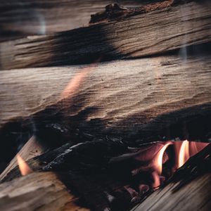 Preview wallpaper firewood, fire, smoke, flame, burn