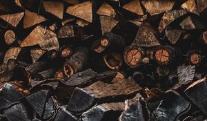 Preview wallpaper firewood, texture, wooden, wood