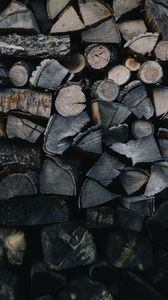 Preview wallpaper firewood, timber, woodpile