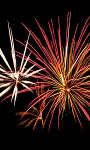 Preview wallpaper fireworks, black, holiday