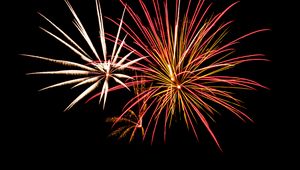 Preview wallpaper fireworks, black, holiday