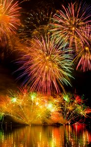 Preview wallpaper fireworks, colorful, sparks, night