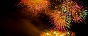Preview wallpaper fireworks, colorful, sparks, night