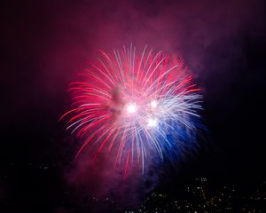 Preview wallpaper fireworks, explosions, sparks, light, dark