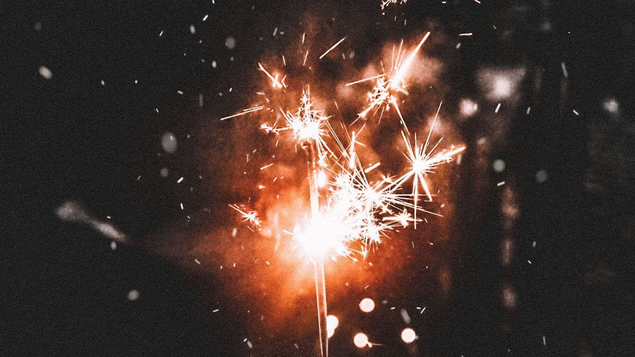 Wallpaper fireworks, holiday, sparks
