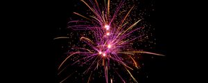 Preview wallpaper fireworks, holiday, sparks, night, purple