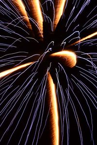 Preview wallpaper fireworks, lights, long exposure, dark