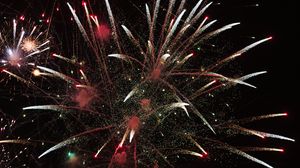 Preview wallpaper fireworks, lights, sparks, darkness