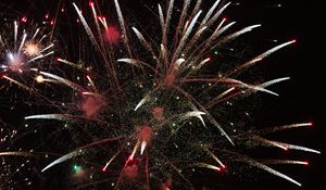 Preview wallpaper fireworks, lights, sparks, darkness