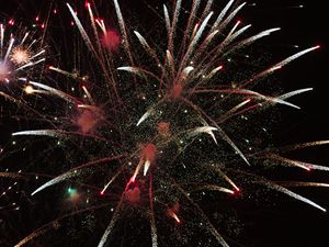 Preview wallpaper fireworks, lights, sparks, darkness