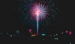 Preview wallpaper fireworks, salute, holiday, sparks, glitter, light