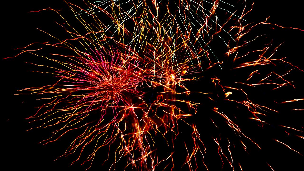 Wallpaper fireworks, salute, holiday, sparks
