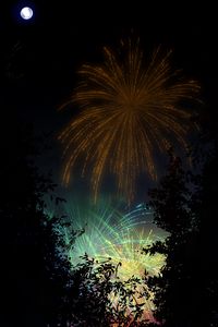 Preview wallpaper fireworks, salute, night, dark, art