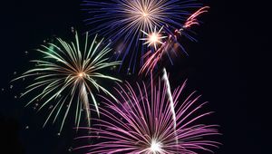 Preview wallpaper fireworks, salute, sky, sparks, colorful