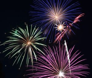 Preview wallpaper fireworks, salute, sky, sparks, colorful