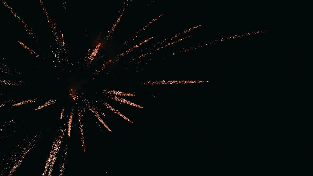 Wallpaper fireworks, salute, sparks, night, dark
