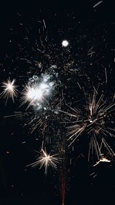 Preview wallpaper fireworks, salute, sparks, smoke, sky