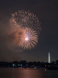 Preview wallpaper fireworks, salute, sparks, night