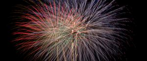 Preview wallpaper fireworks, salute, sparks, dark, sky