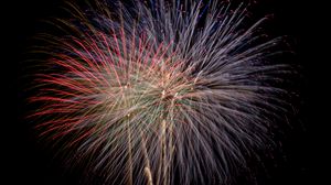 Preview wallpaper fireworks, salute, sparks, dark, sky