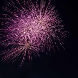 Preview wallpaper fireworks, salute, sparks, purple