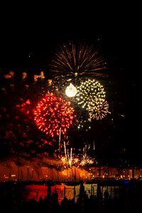 Preview wallpaper fireworks, salutes, lights, glow, holiday, night, dark
