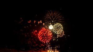 Preview wallpaper fireworks, salutes, lights, glow, holiday, night, dark
